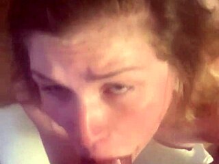 Neighbor’s Blonde Wife Deepthroats Huge Cock in Hotel Room Encounter