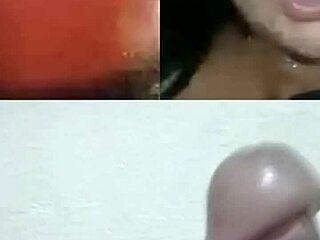 latina brunettes go wild on video call