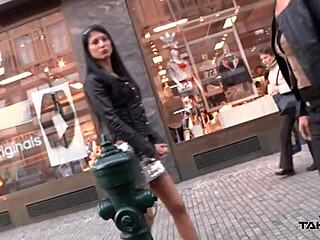 Dark Haired Hotties Fuck Dude Off Streets