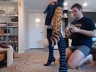 sissy endures rough anal training with master