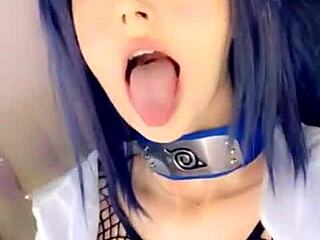 Wild ahegao cosplay girl vibes