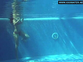 Clairette, Hungarian teen, teases in pool with daring moves