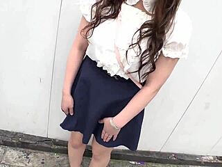 Asian beauty's solo delight