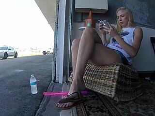 Fucking blonde for a wild bike ride