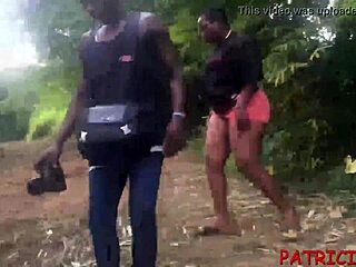 Ebony star meets huge shaft on public road