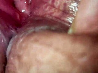 Massive Pussy Gape From Shaved Babe In Close-Up