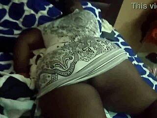 my ebony bbw flaunts huge curves while asleep