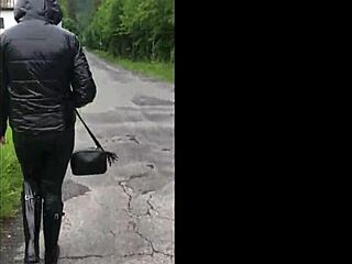 my wife’s outdoor leather leggings video