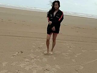 Asian Shemale's Fierce Public Masturbation Show Unleashed