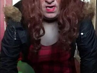 what's this shy crossdresser hiding in his anal play?