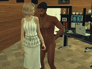 Blonde Cartoon Banged by Black Monster Cock
