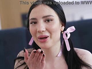 Young 19YO Babe’s First Interracial Gang Bang