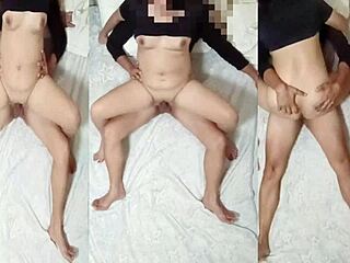 Creamy Filipina pussy pounded in rough sex