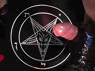 Handjob in Latex on Dark Altar