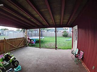 wife sucks and fucks outdoors
