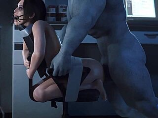 3d animated babe takes huge cock hard