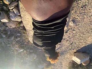 First hinge date turns into fierce outdoor fuck