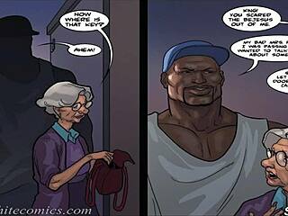 I watched an old lady fucked rough by black cock