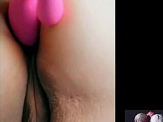 fucking my tight brunette ass with a dildo