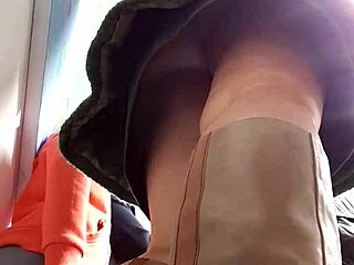 Hidden cam catches upskirt tease