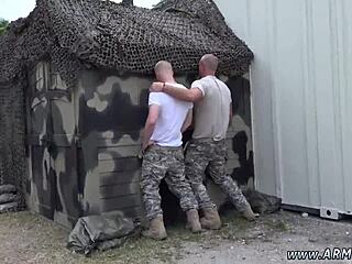 black army men teasing with bare jerks
