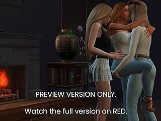Sapphic 3D Love with Ripped Clothes