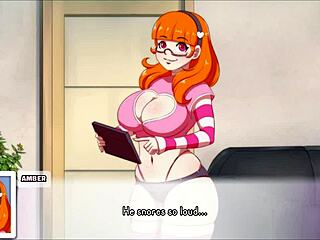 Redhead’s daring ass-to-mouth on parody couch