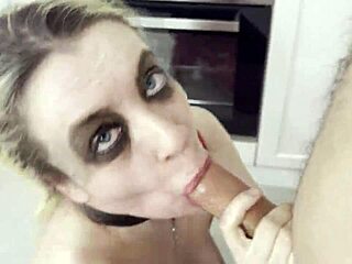 subtle control over a dripping girlfriend with anal play in kitchen