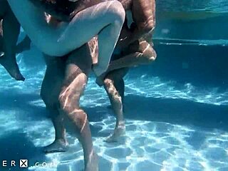 genderx - pool party got me in a wild trans orgy