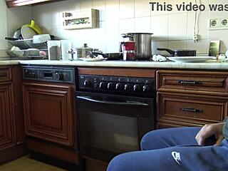 indian bhabhi swallows cum after kitchen flash