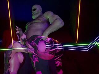 techno viking steals girl for blowjob cumshot