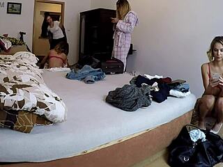 Backstage Upskirt Tease in Changing Room