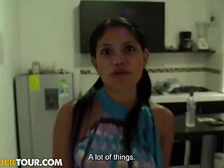 Cute Colombian college teen with braces sucks me dry
