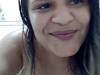 latina’s big ass video call gets messy