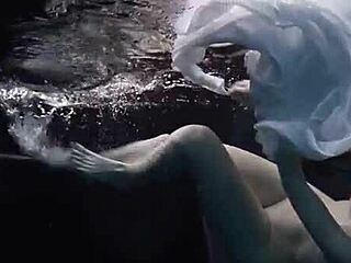 andrejka shows jaw-dropping underwater moves in pool