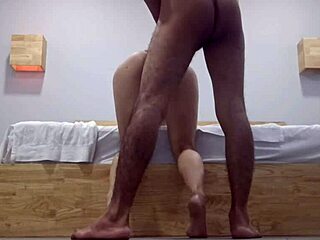 Standing Pile Driving College Couple Fuck