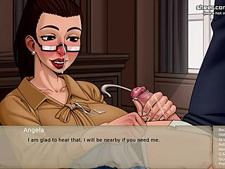 Milf Stepmom Handjob Cums on Face in Game