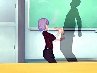 3D hentai teacher turns naughty
