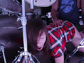 what’s stepmom hiding stuck in drum set chaos?