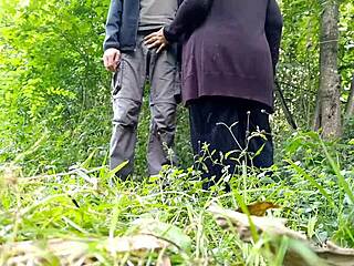 Stranger teases my nipples while milking outdoors