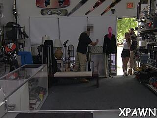 Bimbo Slut Gets Slammed Hard In Shop Encounter