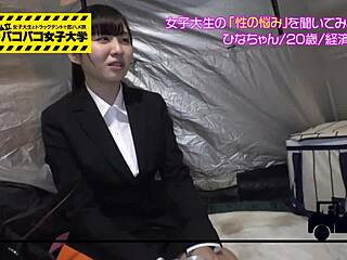 japanese beauty hints at a teasing blowjob scene