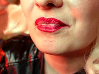 milf’s braces close-up eating tease