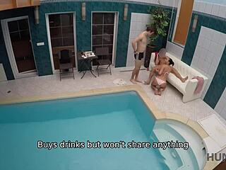 Czech Lovers' Sultry Spa Moment