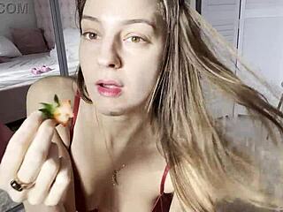 Melena Maria Rya in Red Lingerie Tease
