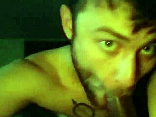 what’s aaron hiding with this rough interracial blowjob?