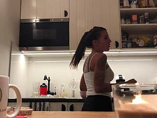 Sylvia’s Secret Kitchen Nipple Tease
