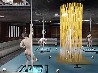 Anime Babes Teasing With Pole Dances