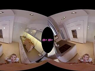 Teen Moans in Kitchen VR
