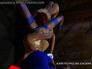 fmf threesome with royal 3d banging action